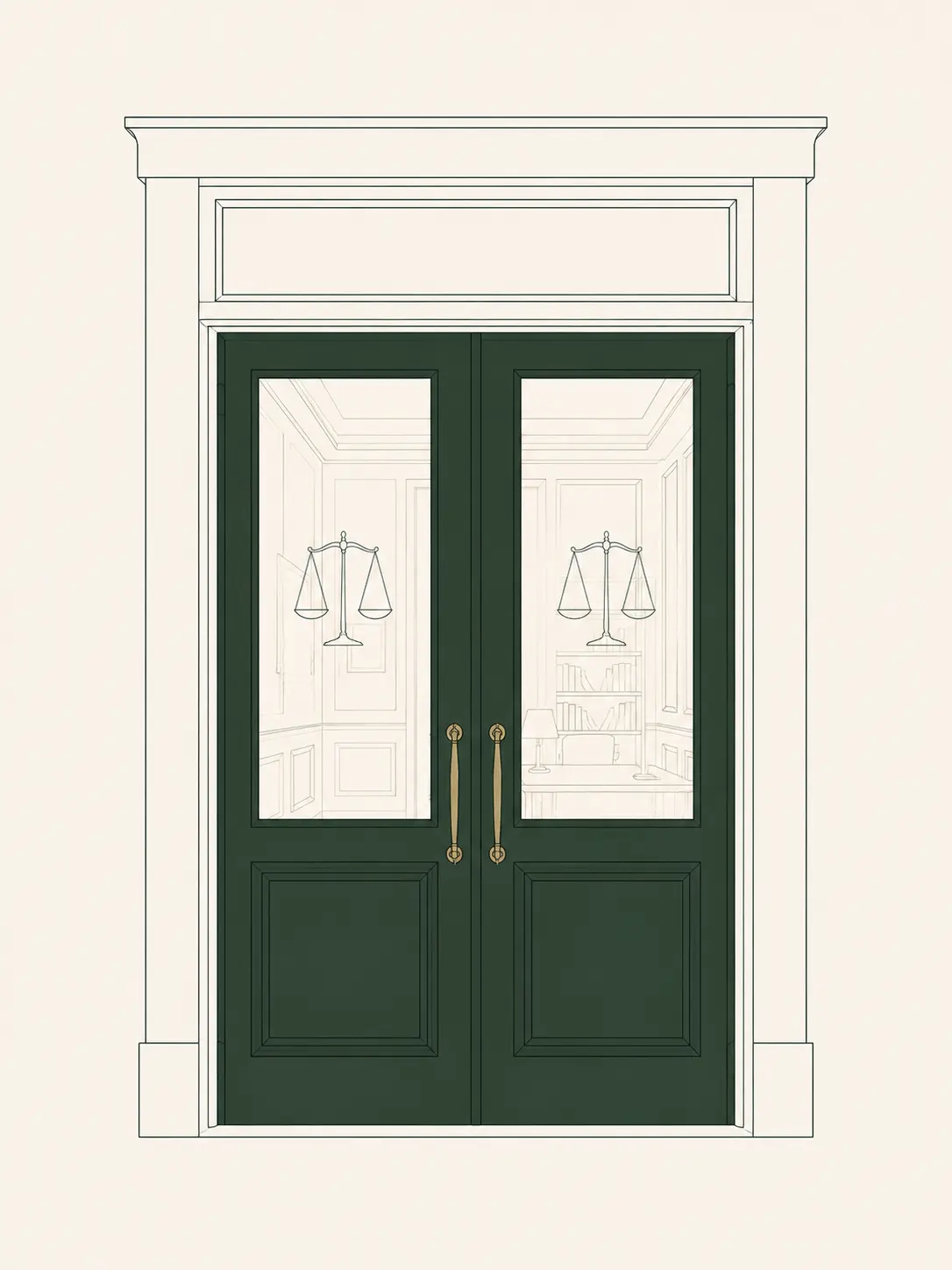 Servicios para abogados · puerta cerrada